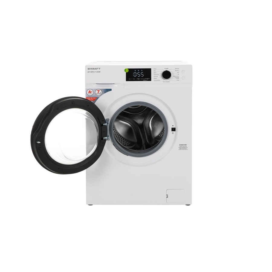 Стиральная машина Kraft KF-MPL7126W класс A+ загр.фронтальная макс.7кг белый