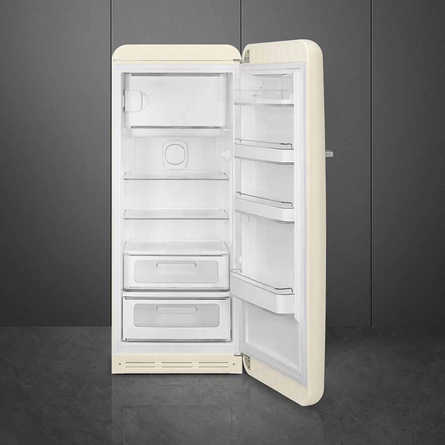 Холодильник SMEG FAB28RCR6 отдельностоящий, стиль 50-х, однокамерный, внутренняя морозильная камера, объем 270л, инверторный компрессор