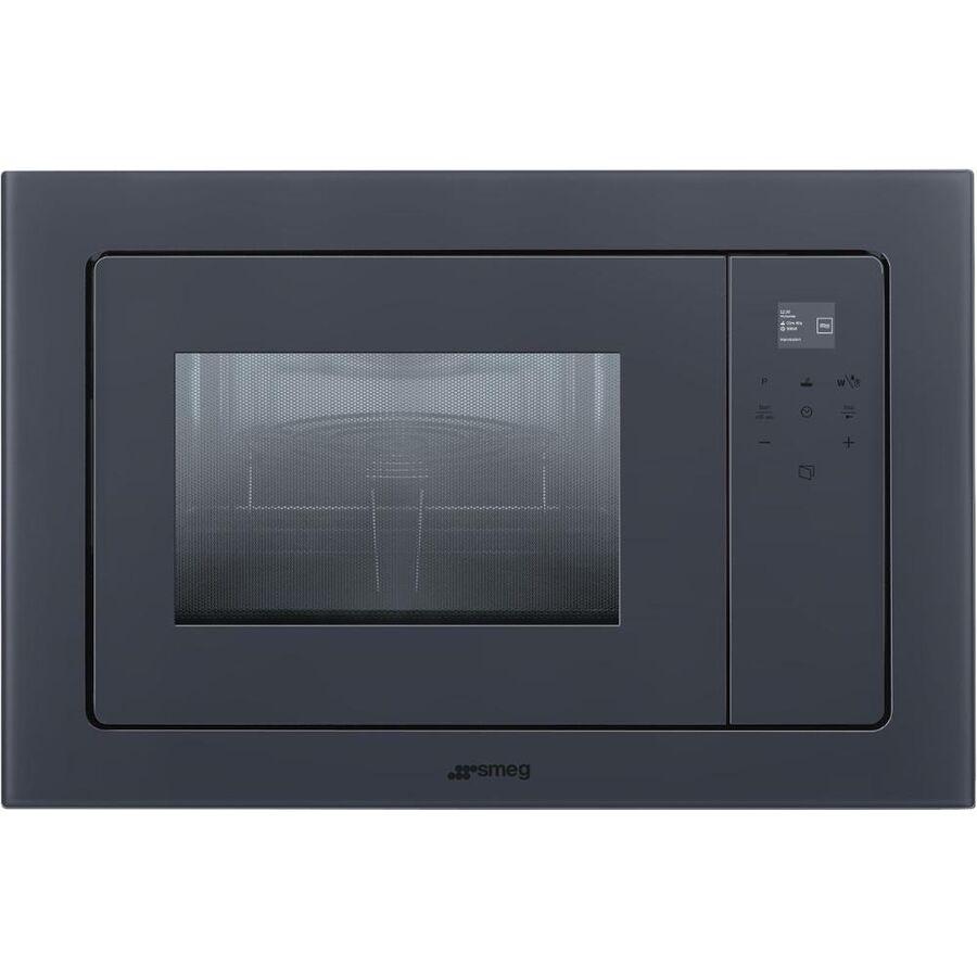 Встраиваемая микроволновая печь SMEG FMI120G Linea, Дисплей TFT, Гриль, Полезный объем 20л, Высота 39см