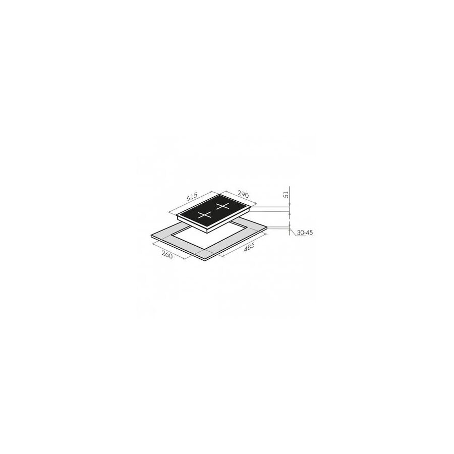 Варочная поверхность HOMSair HGE323GCBK
