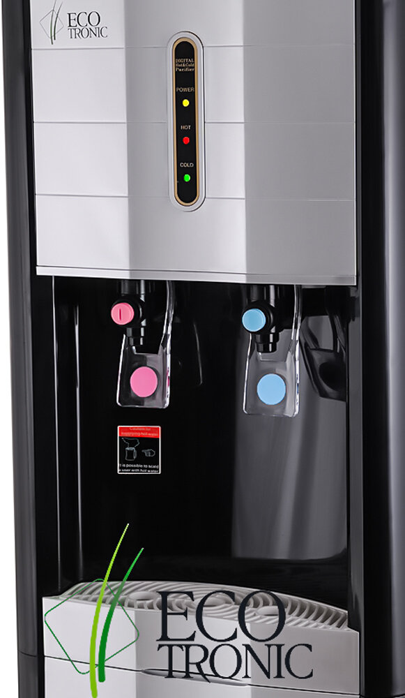 Пурифайер для воды ECOTRONIC V42-U4L, напольный, нагрев/охлаждение компрессорное, 2 крана, черный