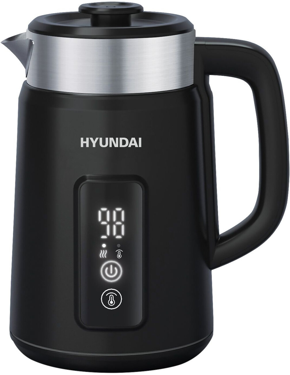 Электрочайник Hyundai HYK-S3505 1.5л. черный металл