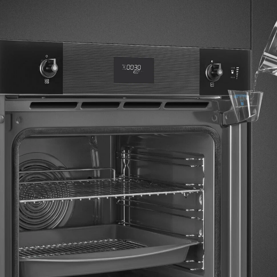 Духовой шкаф SMEG SO6101S2B3 Linea многофункциональный комбинированный с паром, 60см, 11 функций, стекло Deep Black чёрное