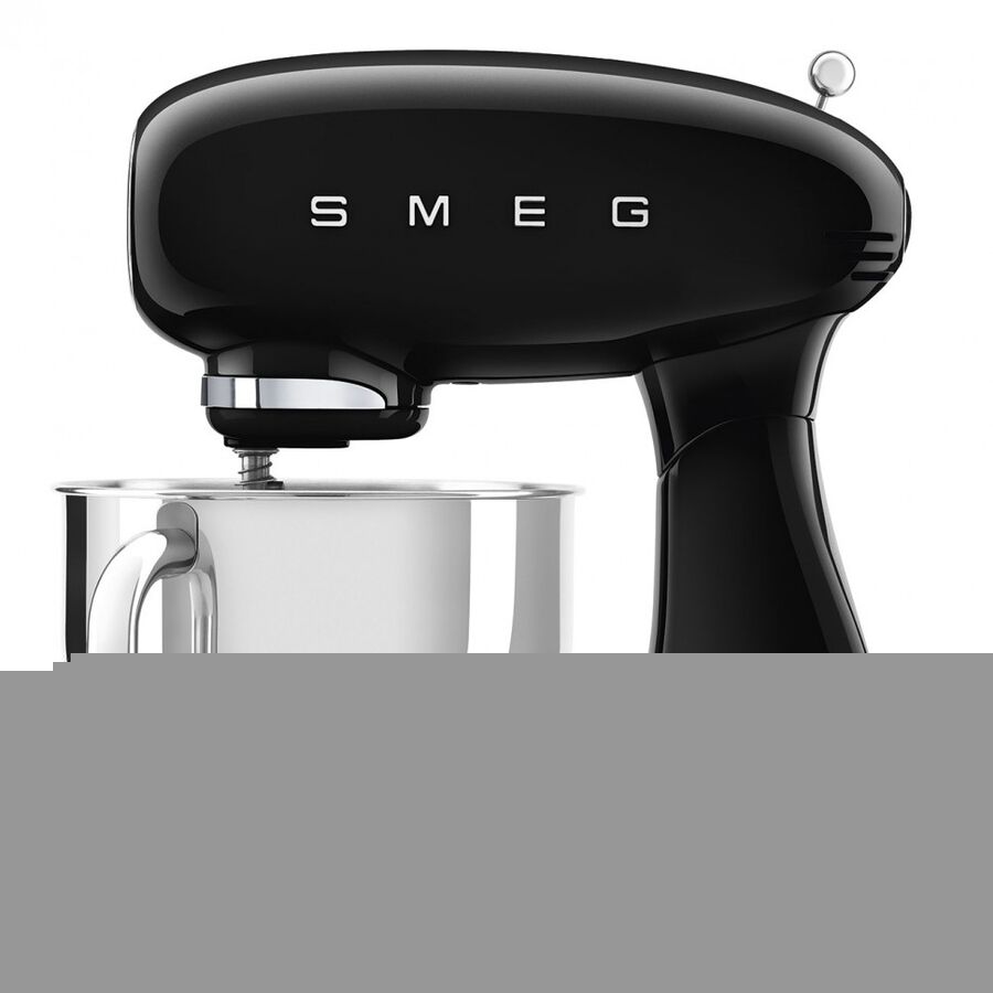 Планетарный миксер SMEG SMF05BLEU стиль 50-х гг, мощность 1000Вт, объем чаши 4.8л, 10 скоростей, черный