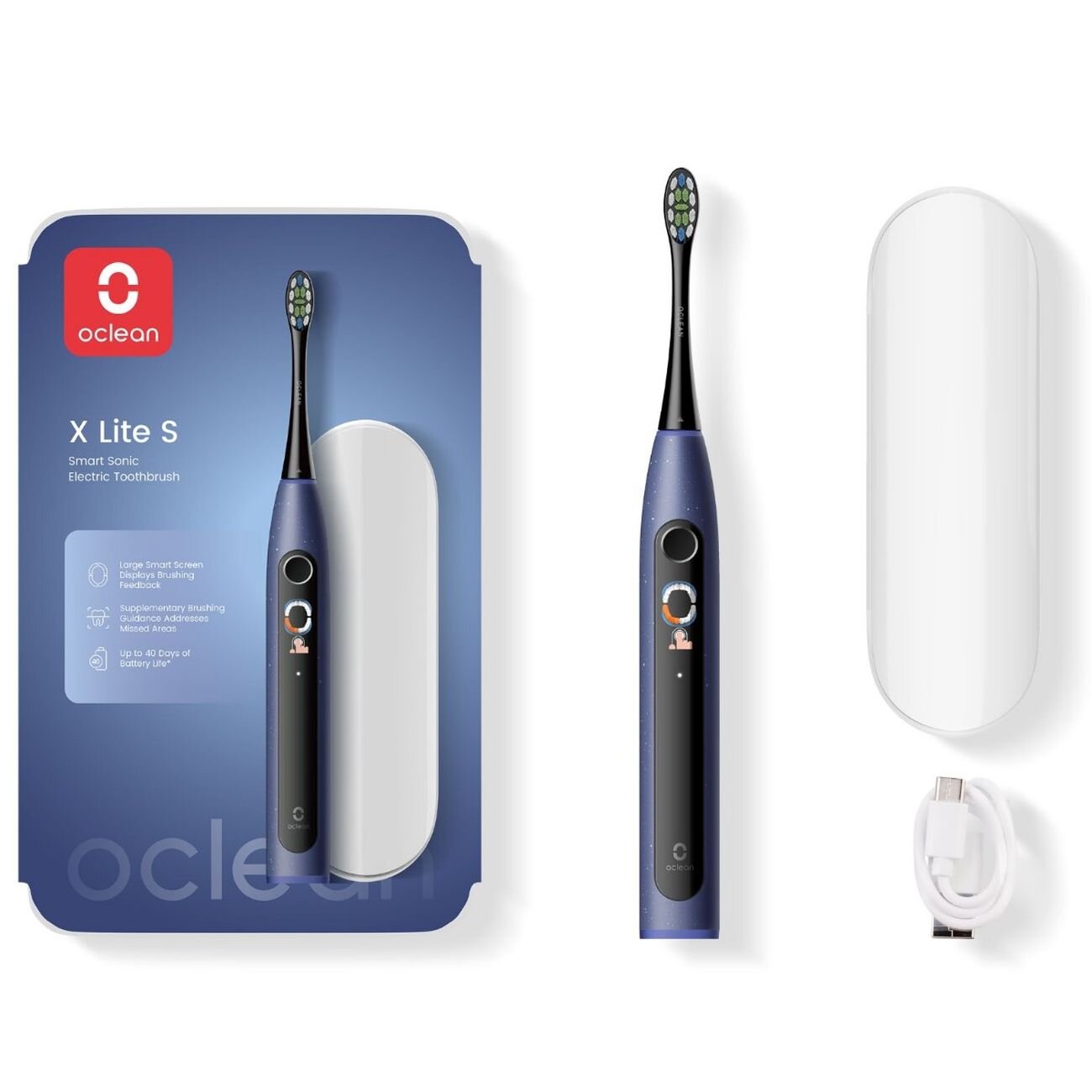 Электрическая зубная щетка Oclean X Lite Темно-синий