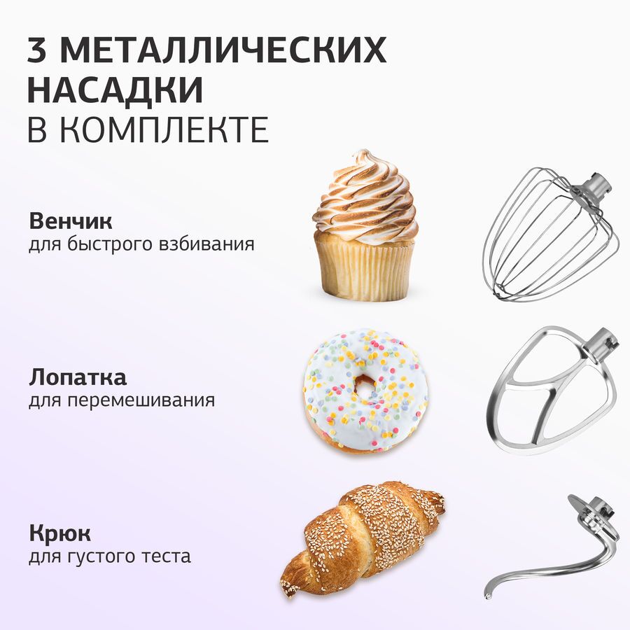Миксер планетарный Starwind SPM6161 1300Вт мятный