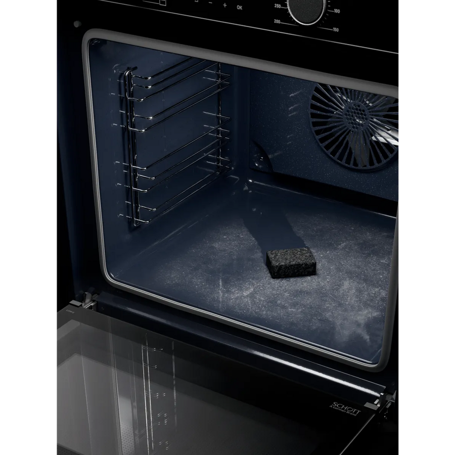 Духовой шкаф Kuppersberg HF 608 Black High-Tech, 85л, поворотное управление/сенсорный дисплей, утапливаемые ручки, LED таймер