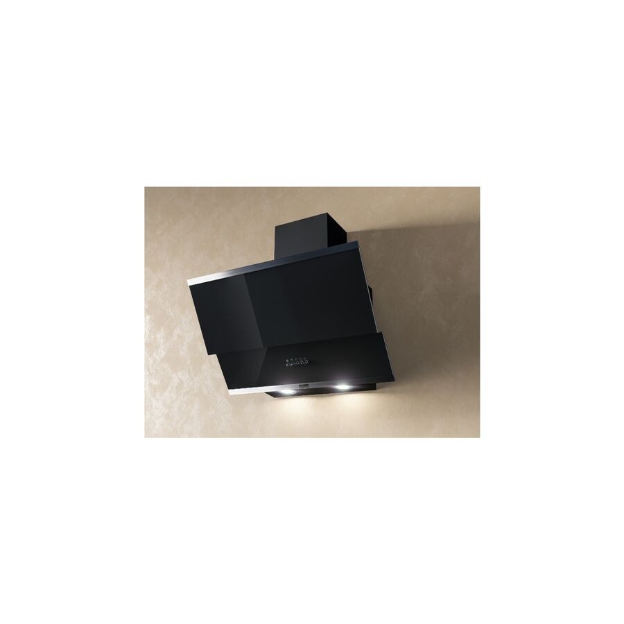 KRONA IRIDA 600 black push button Вытяжка кухонная
