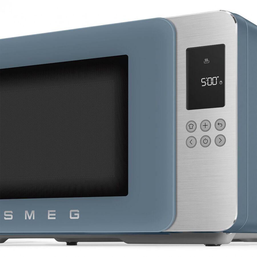 Микроволновая печь SMEG MOC01SBMEU отдельностоящая, объем 29л, 4 функции приготовления, гриль, 18 автоматических программ, быстрый старт