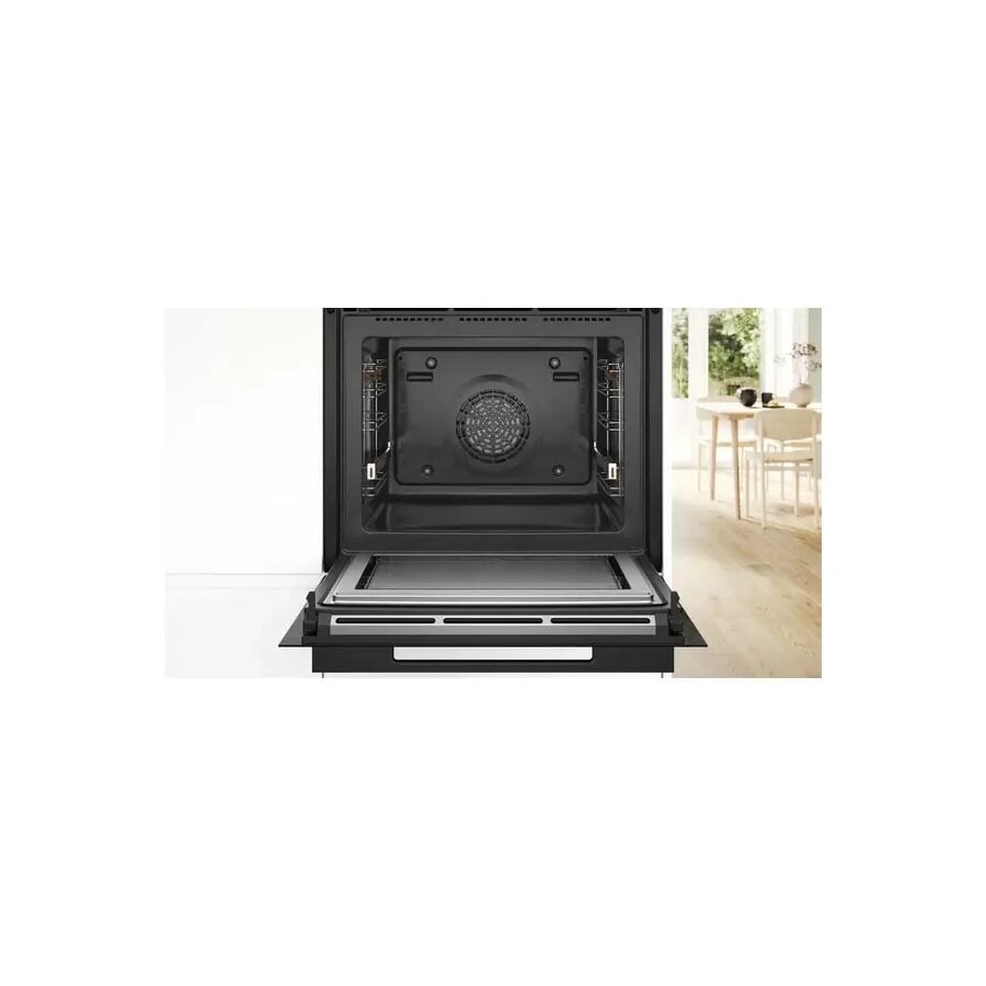 Духовой шкаф BOSCH HNG978QB1 Accent line. Serie 8, с микроволнами и паром, 28 режимов + комбинированные режимы черный