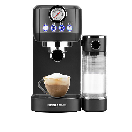 Кофеварка Redmond CM702 черный/хром
