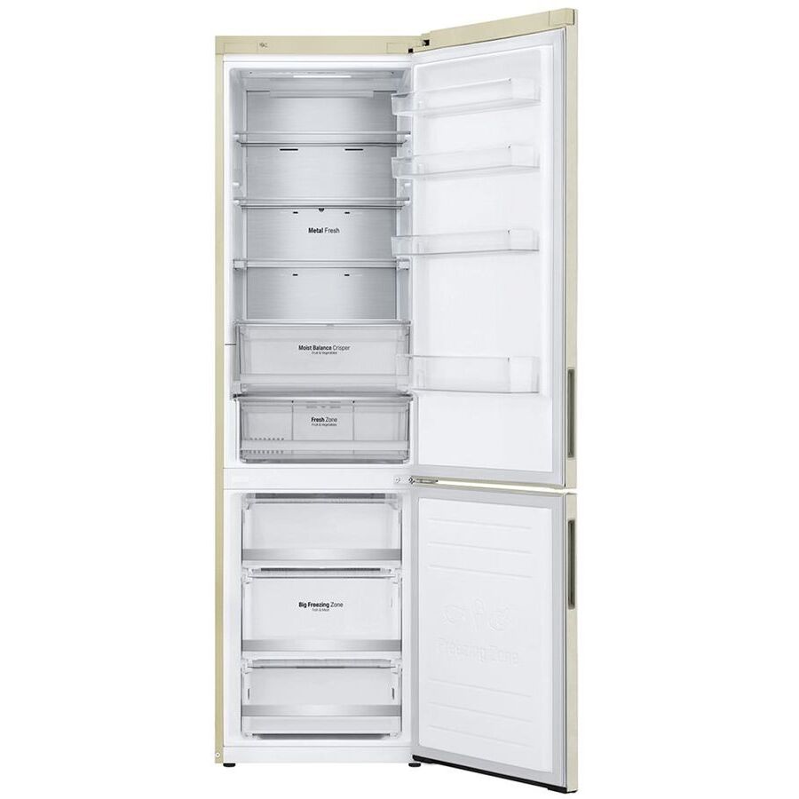 Холодильник LG GA-B509CETL бежевый 203x59.5x68.2см (двухкамерный) Общий объем холодильника 419, Общий объем холодильной камеры 292, Общий объем морозильной камеры 127