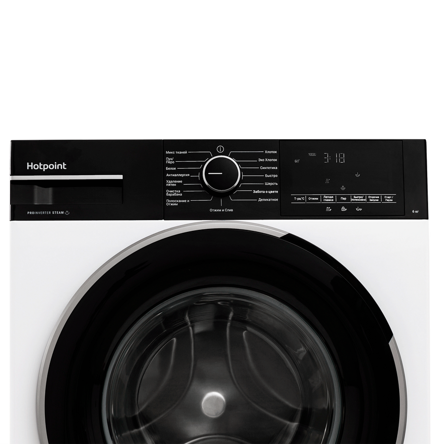 Стиральная машина Hotpoint WSH 6090 VBB класс: A загр.фронтальная макс.:6кг белый инвертер