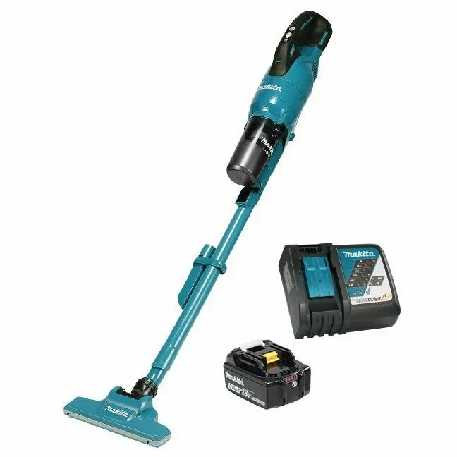 Пылесос аккумуляторный Makita LXT BL 18В (DCL286FRF) с акк и зуциклон, 18 кПа, бак 250 мл, сух.уборка, акк. BL1830, заряд. DC18RC