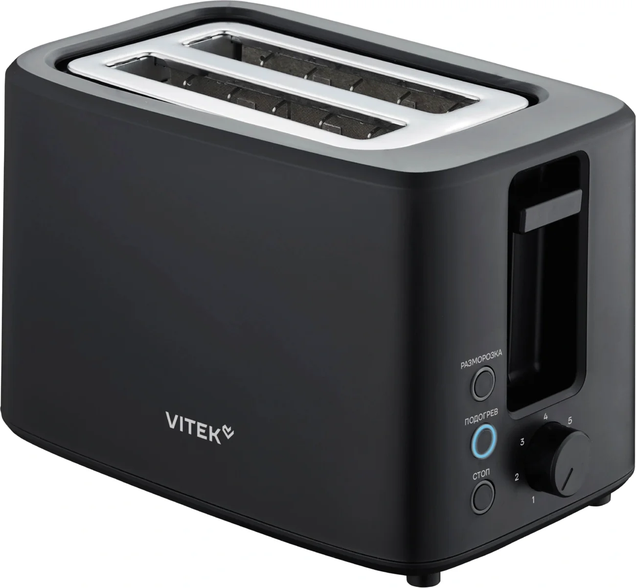 Тостер Vitek Gracia VT-T1000 черный/серебристый