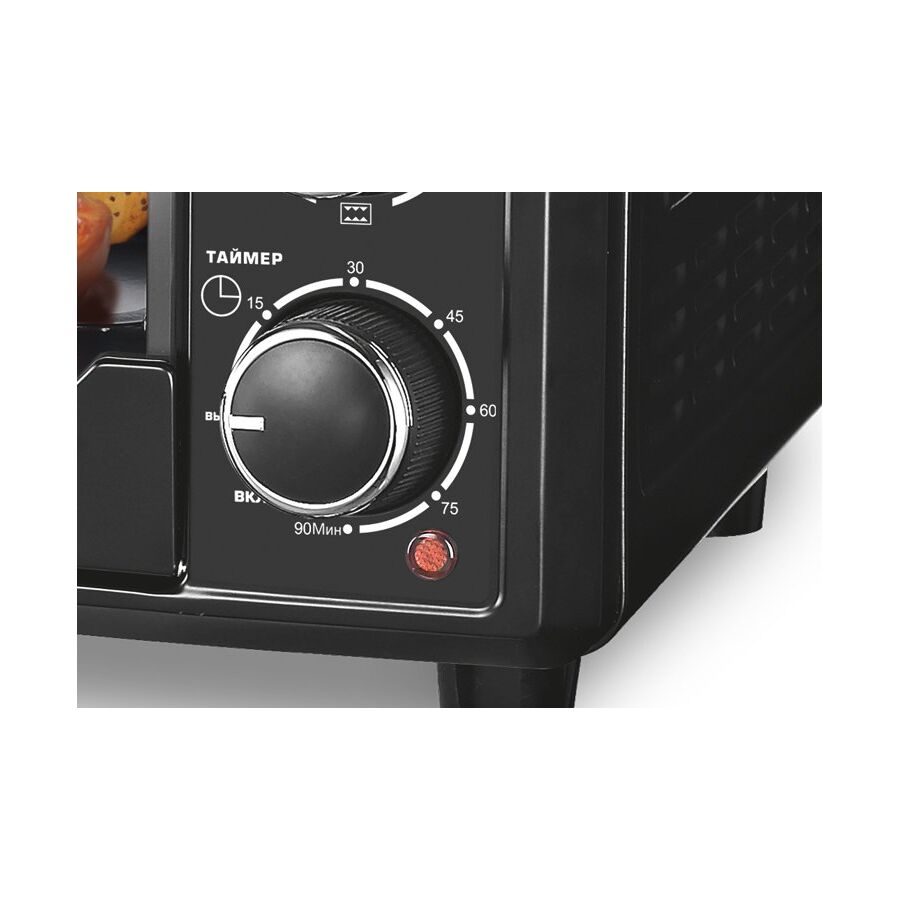 Электропечь Centek CT-1537-30 BLACK(черн) <30л> 1600Вт +противень, таймер 90мин, 4 реж., max 320°	¶