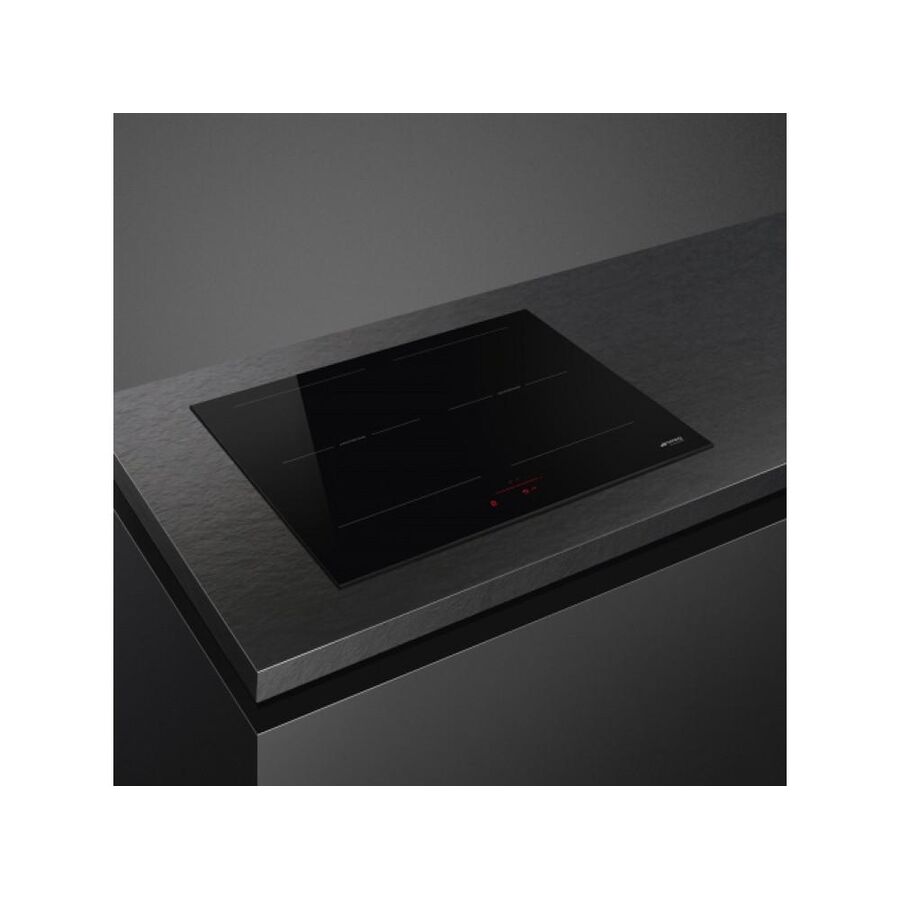 Варочная поверхность Smeg SI2M5643D1 60см, 4 конфорки, 17 уровней мощности, 2 гибкие зоны, таймер, пауза, автоматическое определение посуды