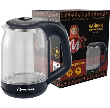 Чайник Матрёна MA-006 стекло черный
