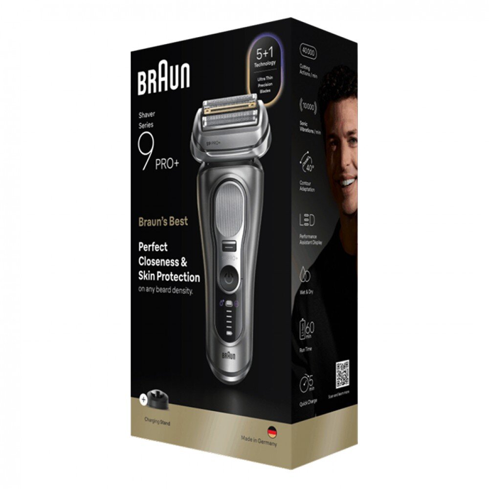 Электробритва Braun 9615s с зарядной станцией и футляром серый