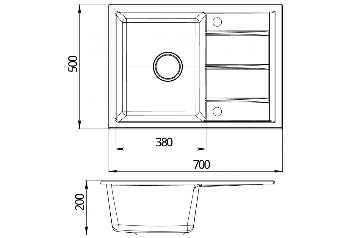 Мойка Emar EMQ-1700.Q гранит, берилл