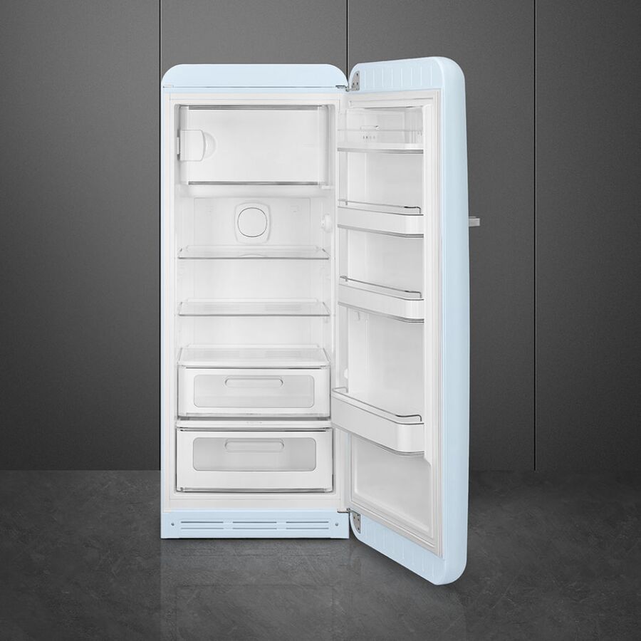 Холодильник SMEG FAB28RPB6 отдельностоящий, стиль 50-х, однокамерный, внутренняя морозильная камера, 270л, MultiFlow, инверторный компрессор