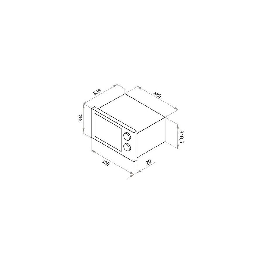 Встраиваемая микроволновая печь HOMSair MOB201S