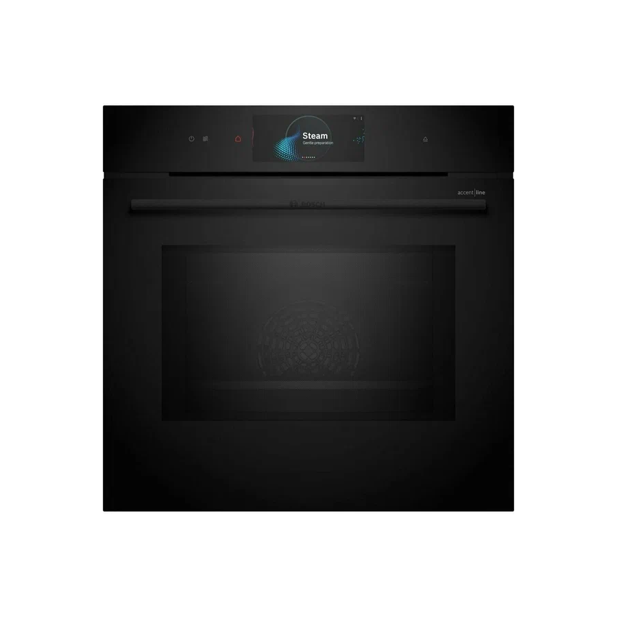Духовой шкаф BOSCH HNG978QB1 Accent line. Serie 8, с микроволнами и паром, 28 режимов + комбинированные режимы черный