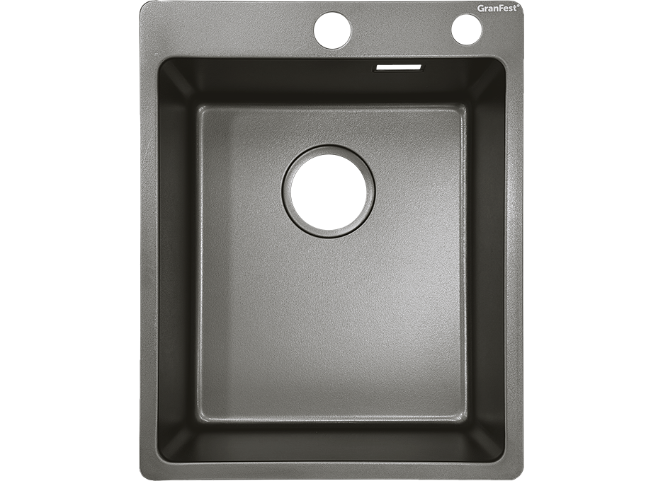 Кухонная мойка GRANFEST Metal 4050 titan 1 чаша 360*420*205, общий размер 400*500*200, монтаж универсальный, материал нержавеющая сталь AISI 304