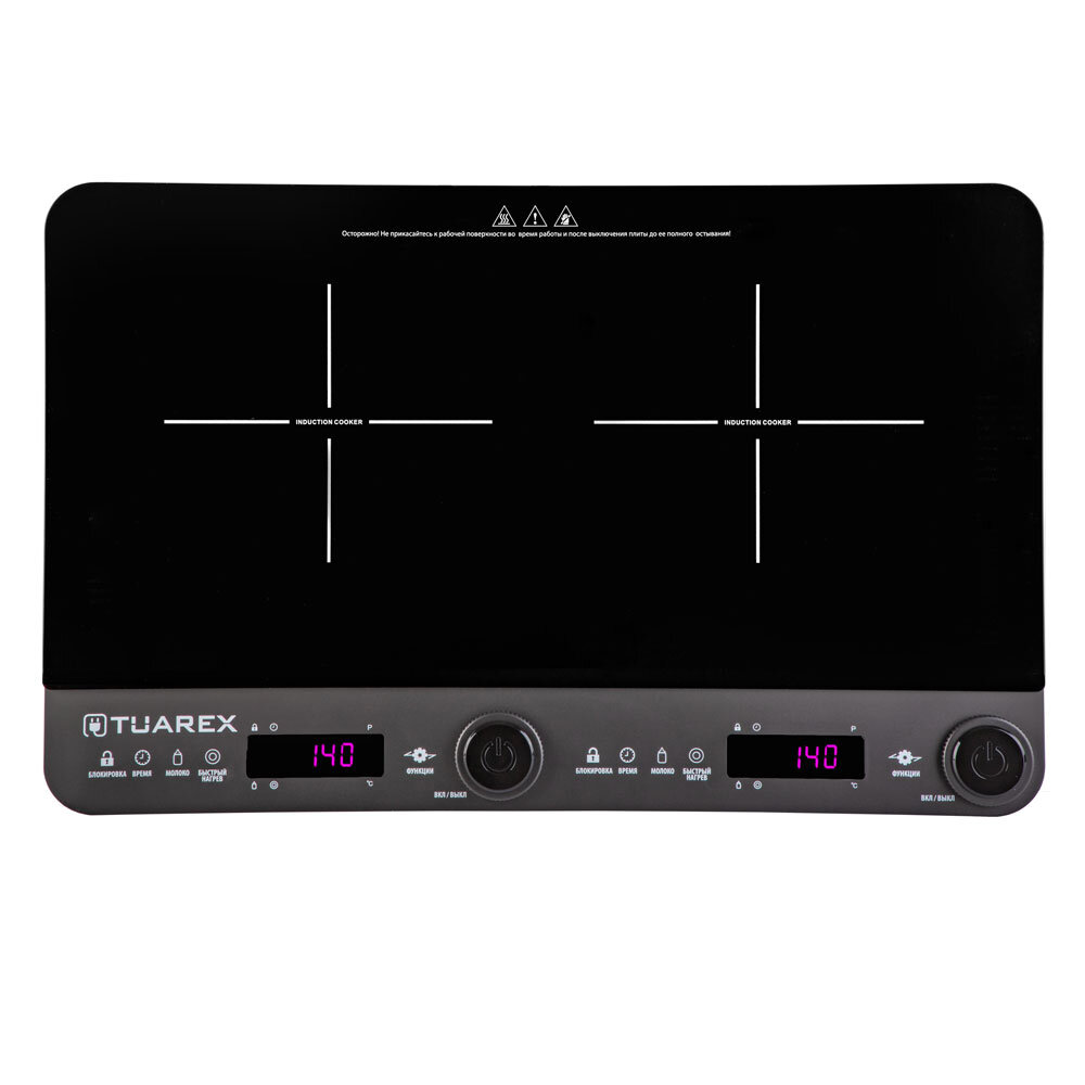 Настольная плита TUAREX TK-2729 (90738) индукция с двумя конфорками черный