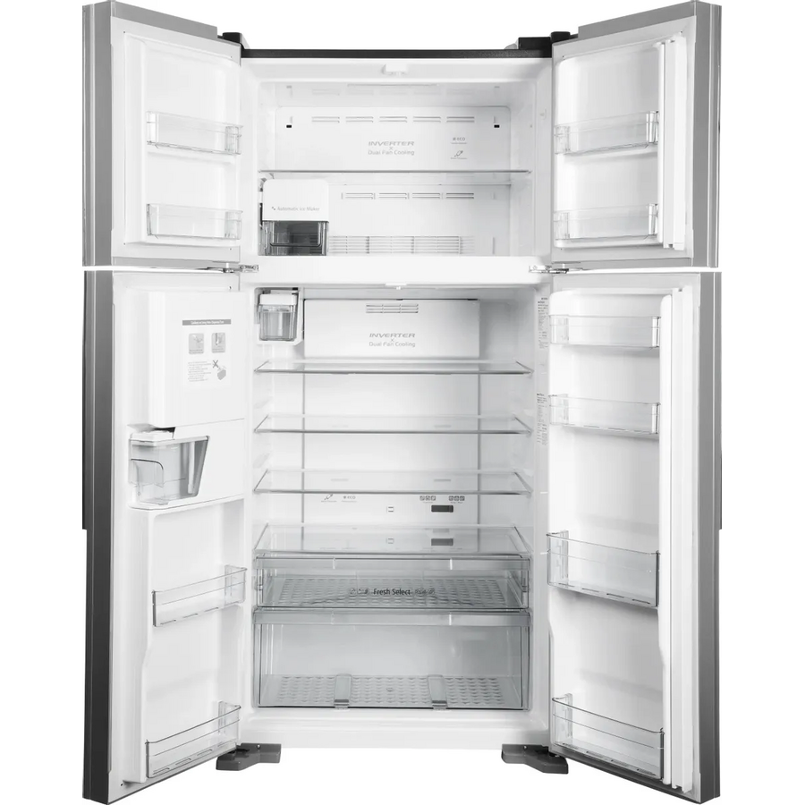 Холодильник Hitachi R-W660PUC7X GS 2-хкамерн. серебристый стекло (990116100663)
