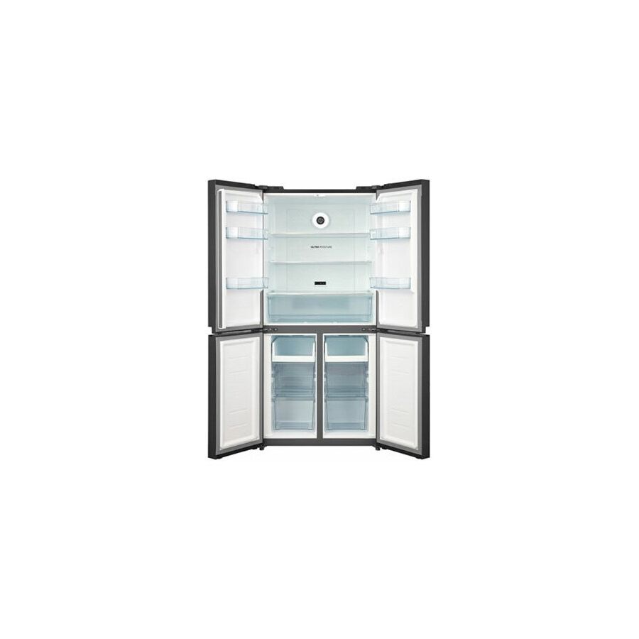 Холодильник Centek CT-1756 Black Glass Total NF <456л (153л/303л)> 65,5х83,3х177,5см, Стекло, 4 дв