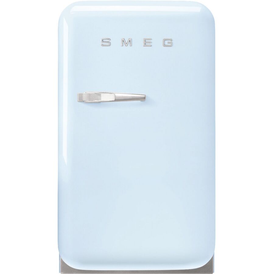 Холодильник SMEG FAB5RPB6 отдельностоящий, стиль 50-х, однокамерный, объем 34л, стандартный компрессор, энергоэффективность С, пастельный голубой