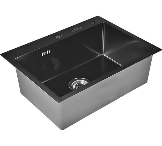 Кухонная мойка Wisent WS36050B Black с сифоном