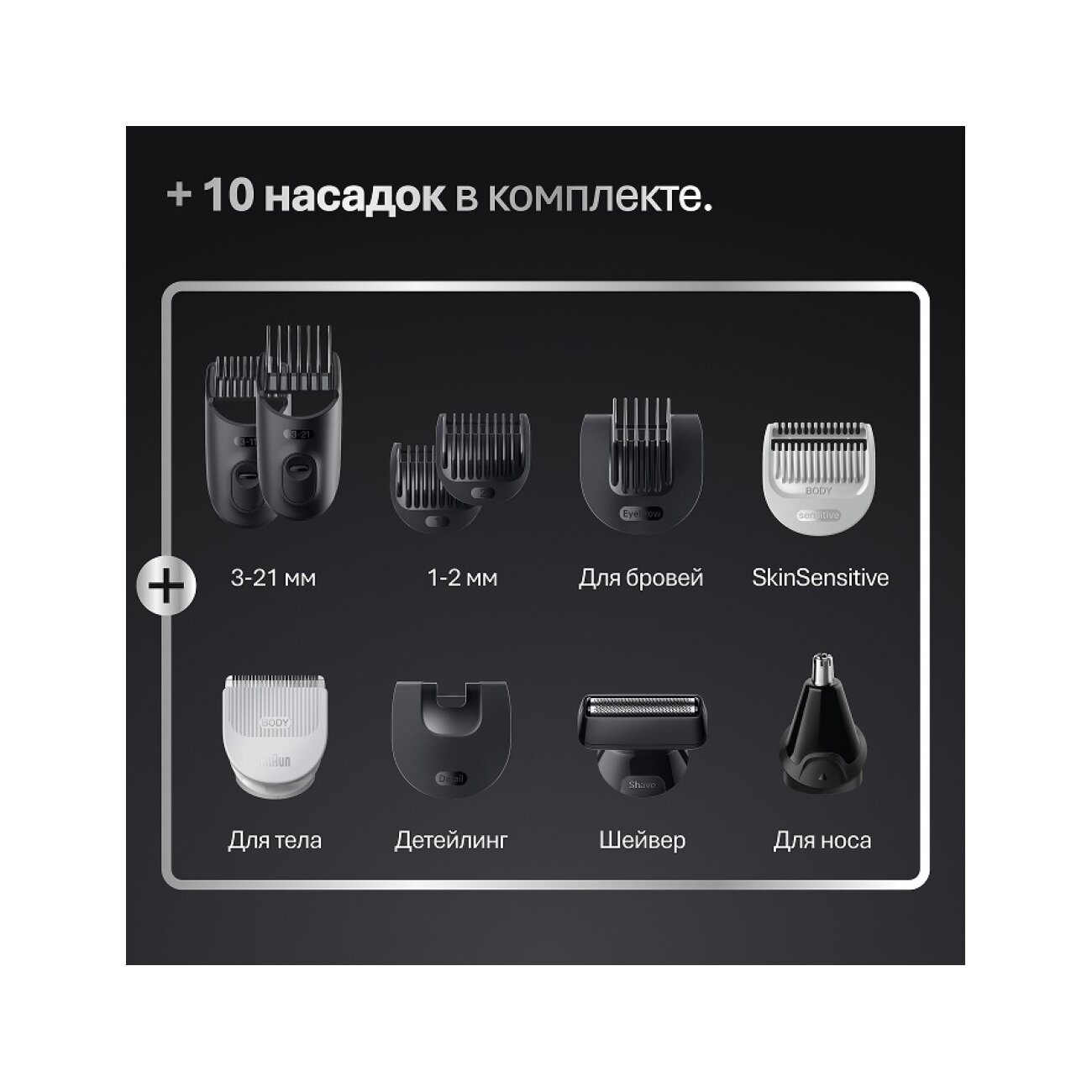 Триммер Braun AIO7560 серый