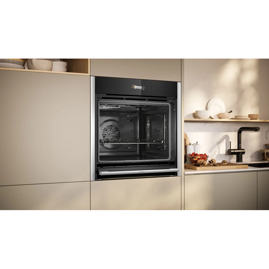 Встраиваемый духовой шкаф Neff B54CR71N0 черный/нерж