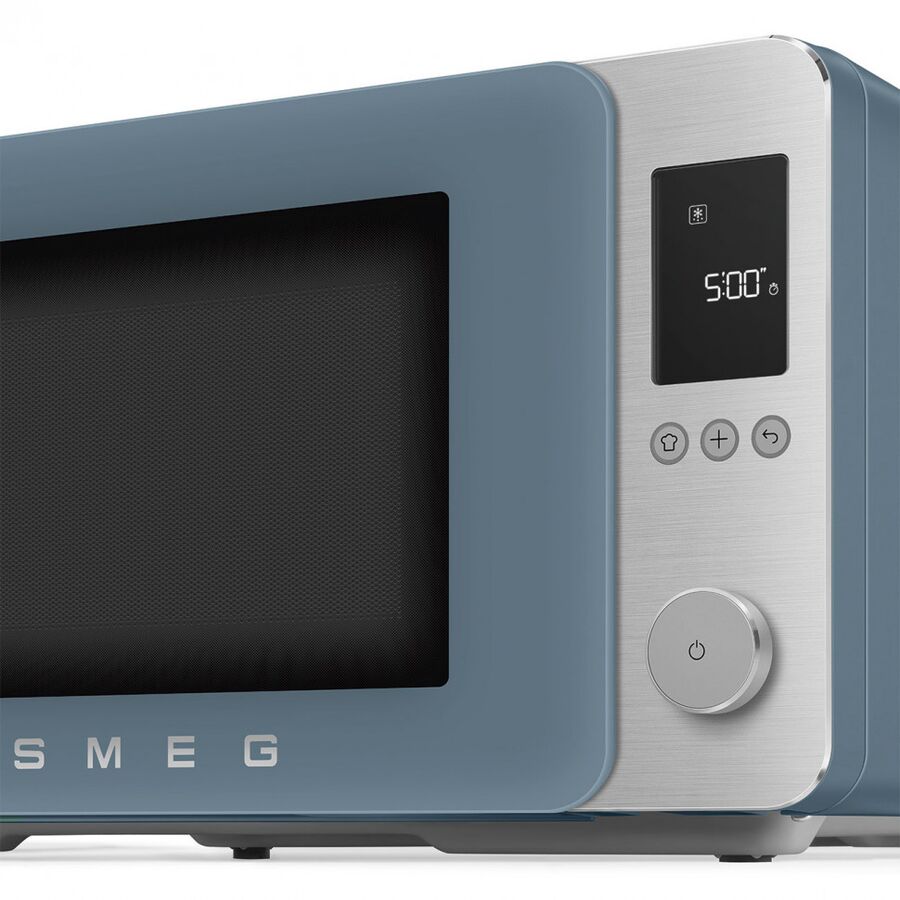 Микроволновая печь SMEG MOC02SBMEU отдельностоящая, объем 27л, 9 функции приготовления, аэрогриль, 25 автоматических программ, быстрый старт