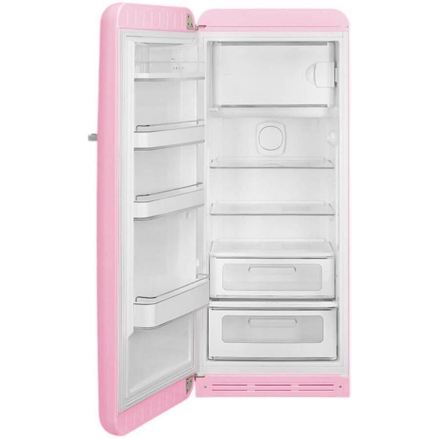 Холодильник SMEG FAB28LPK6 отдельностоящий, стиль 50-х, однокамерный, внутренняя морозильная камера, объем 270л (244 + 26) LED освещение