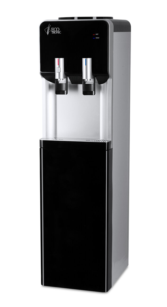Кулер для воды ECOTRONIC M40-LCE, напольный, нагрев/охлаждение электронное, шкаф, 2 крана
