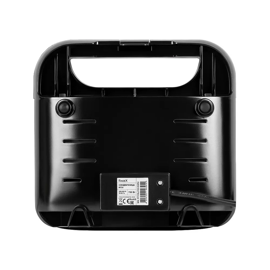 Сэндвичница RageX R732-000, сэндвичи, 750Вт, черный