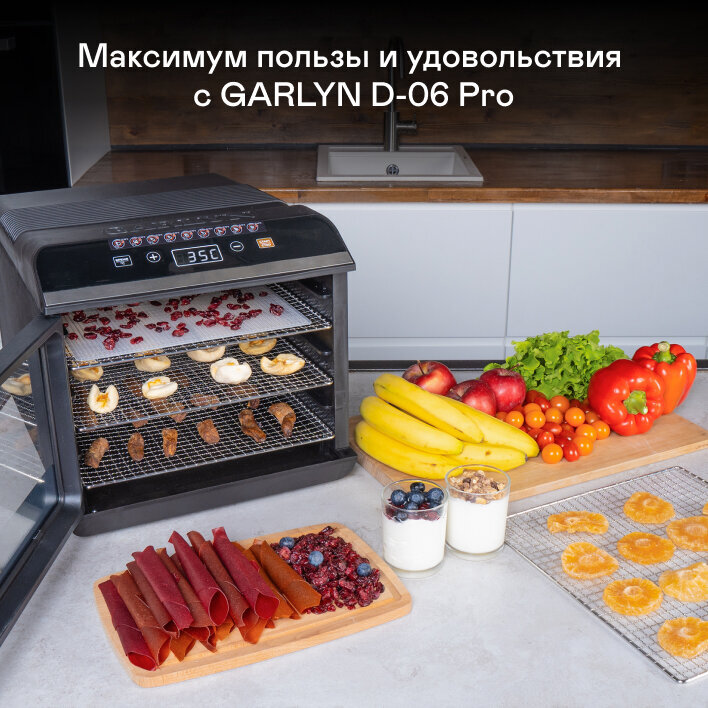 Сушка для фруктов и овощей Hyundai HYFD-1803 черный