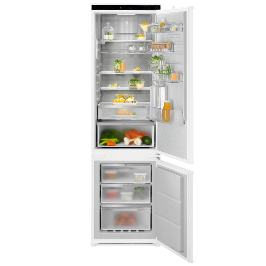 Встраиваемый холодильник ELECTROLUX E6MNCE19S комбинированный, TwinTech 600, скользящие направляющие, No Frost (морозильная камера)
