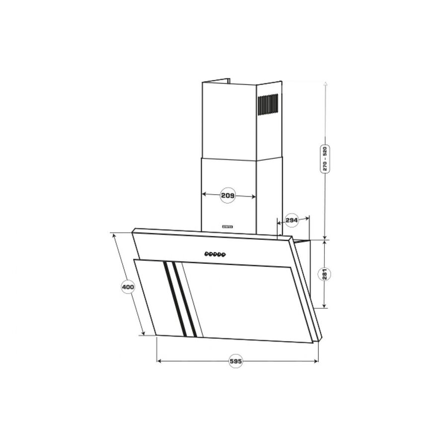 Вытяжка Centek CT-1826-60 Beige