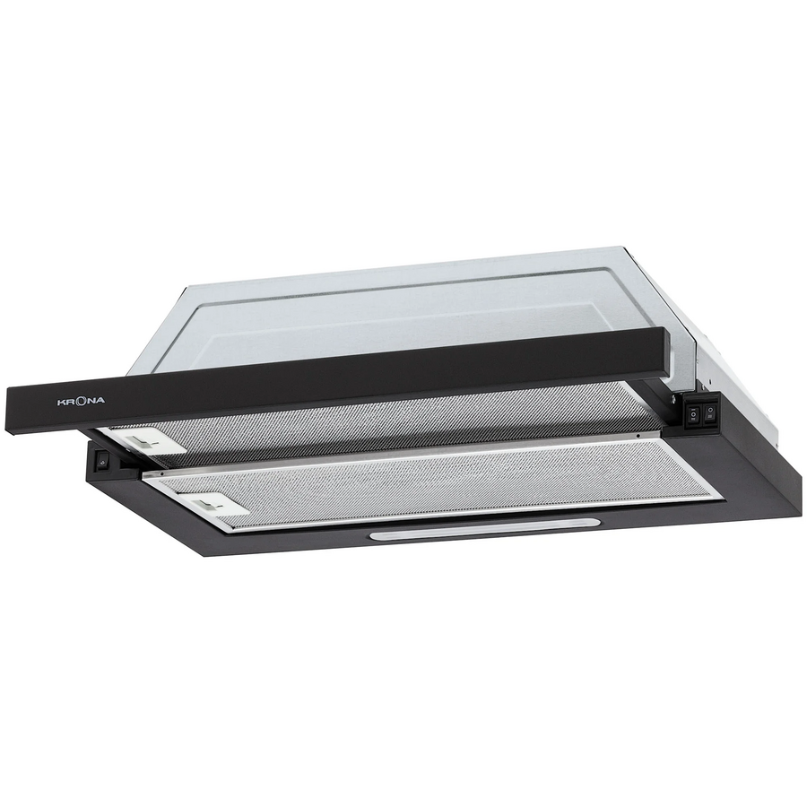 Вытяжка Krona Kerry 600 Black PB (КА-00007010), управление кнопочное, черный