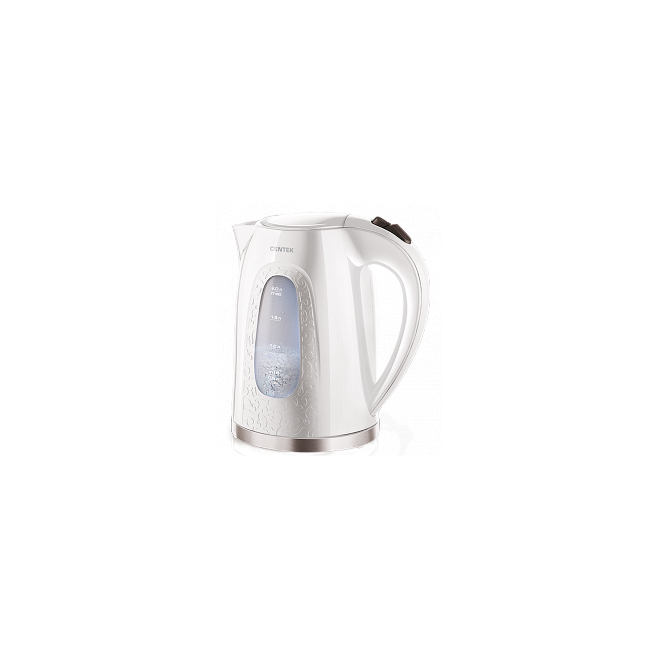 Чайник Centek CT-0041 <White 2.0л> 2200Вт, открывание кнопкой, внутренняя подсветка