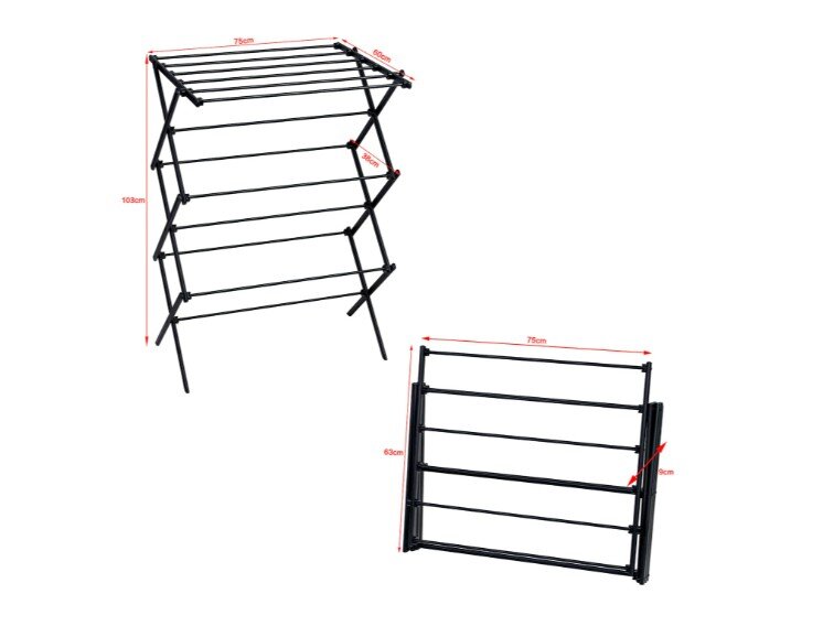 Сушилка для белья Laima Home 700473 Ladder Black раскладная 4 уровня, 10 метров