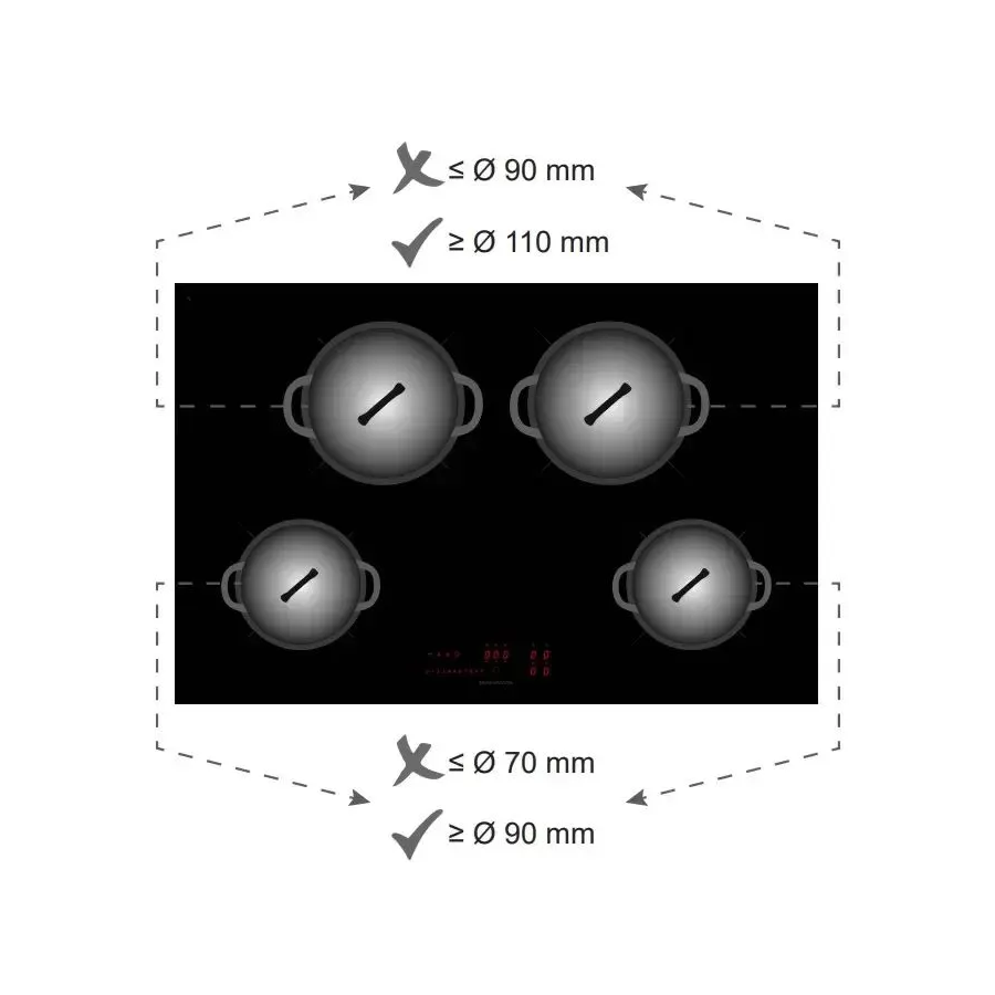 Варочная панель Barazza 1PIDC80N black glass ceramic