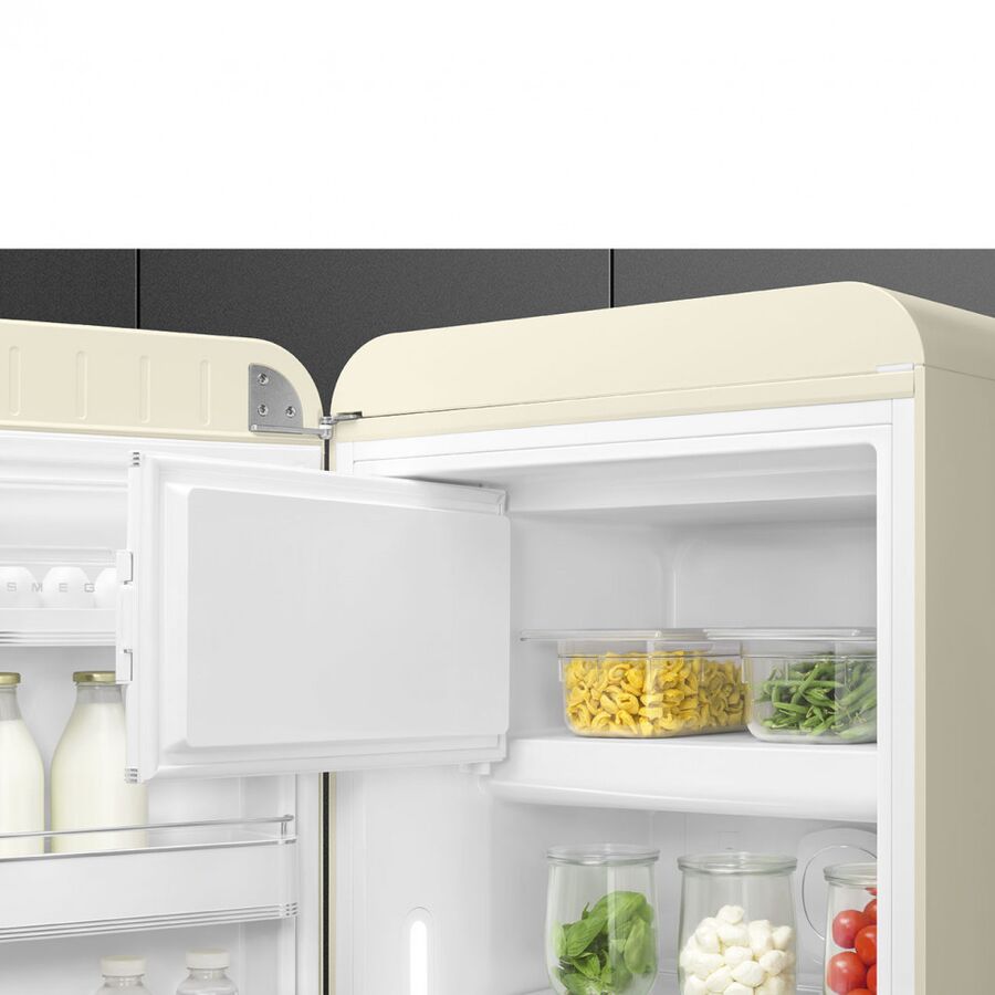 Холодильник SMEG FAB28LCR6 отдельностоящий однодверный стиль 50-х годов, 60см, кремовый, петли слева