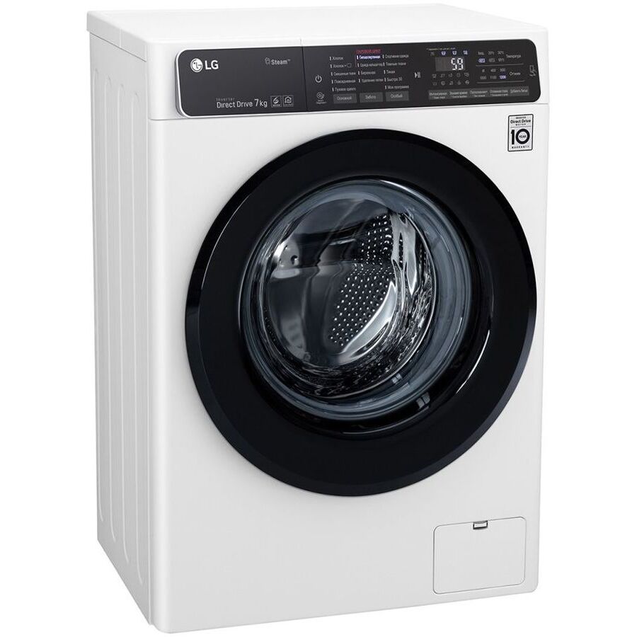 Стиральная машина LG F2H5HS6W 60x45x85 см :A фронт. макс.:7кг белый 1200 об/мин, пар