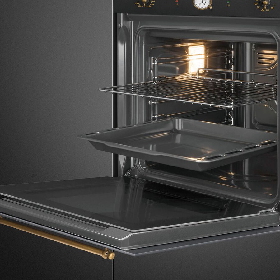 Духовой шкаф SMEG SFP68C1TAO 60см, Coloniale, 50-260 градусов, часы/таймер, галогенная подсветка, 9 режимов