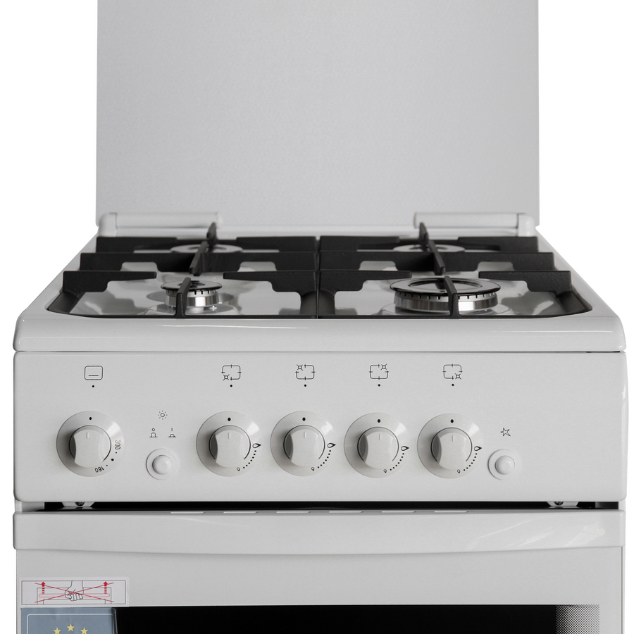 Плита De Luxe 506040.04г(кр)чр белый